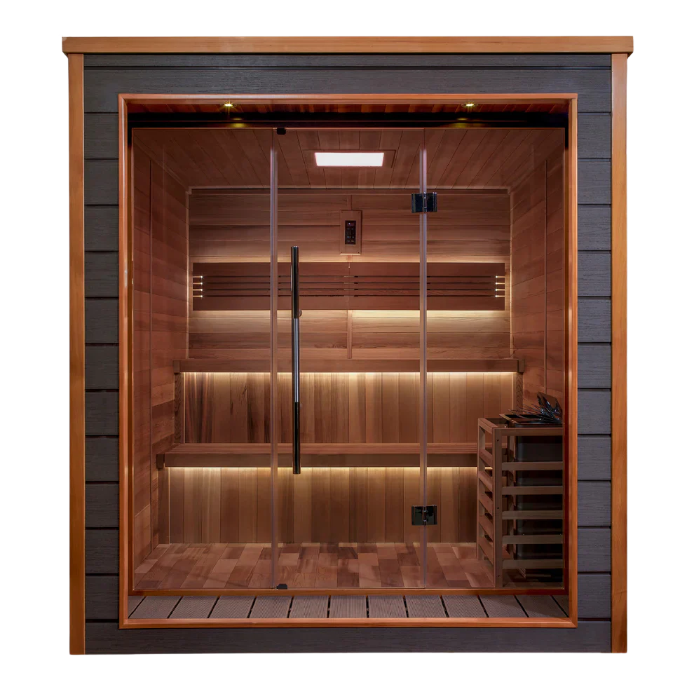 Aspire II Traditional Indoor/Outdoor Sauna - 6 Person - Image 3