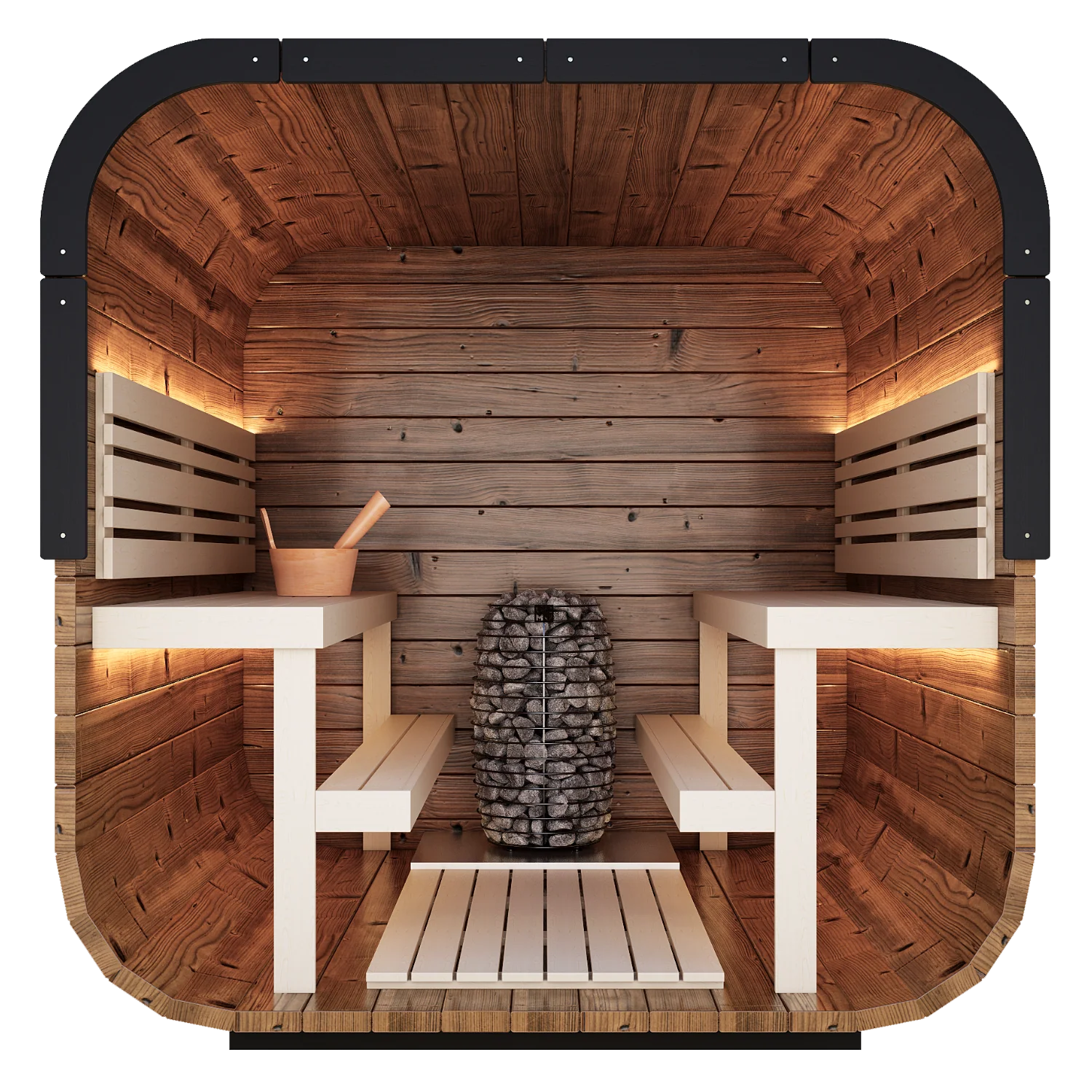Grand Governor Front Glass Traditional Outdoor Sauna - 6 Person - Image 2