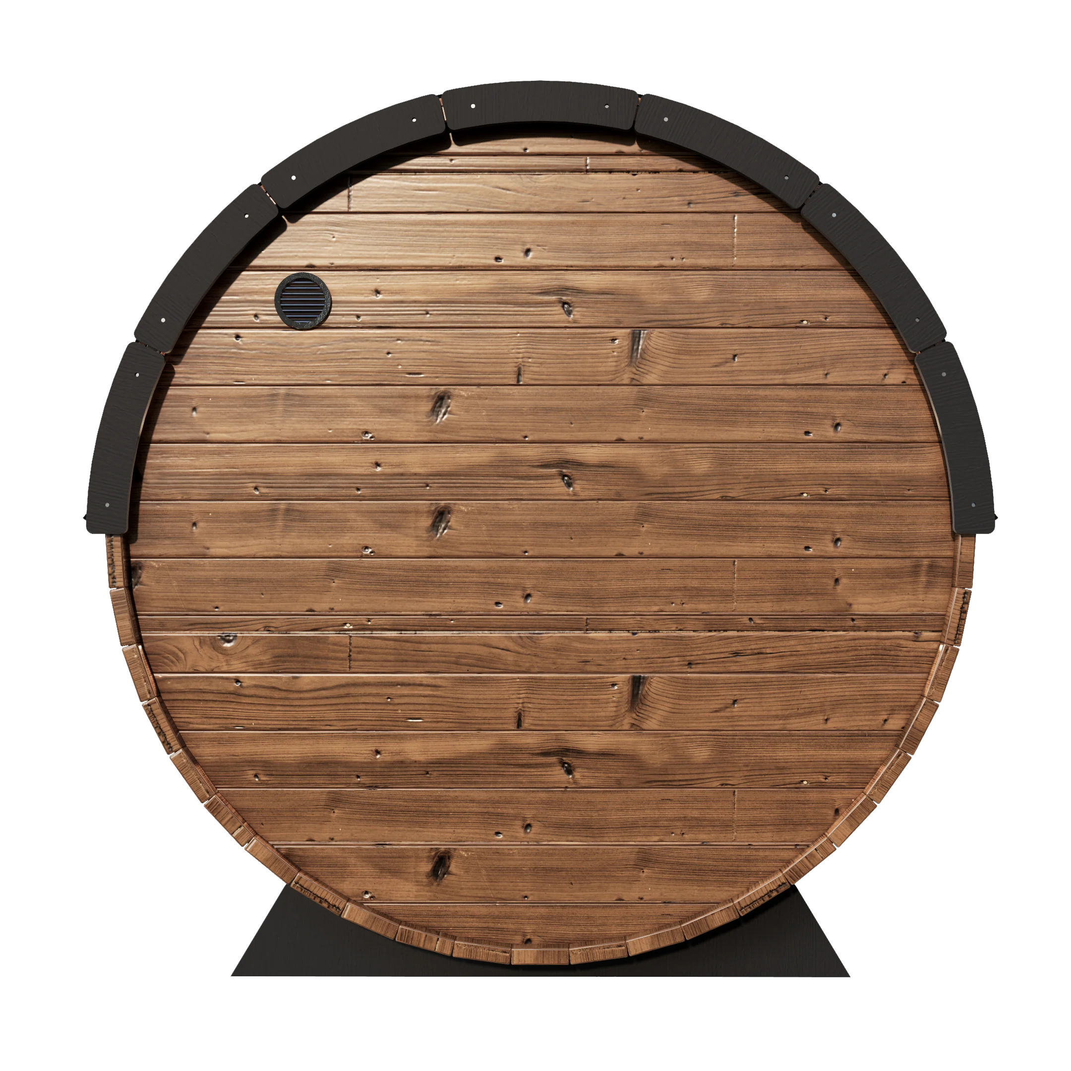 Grand Nordic Front Glass Traditional Outdoor Barrel Sauna - 6 Person - Image 3