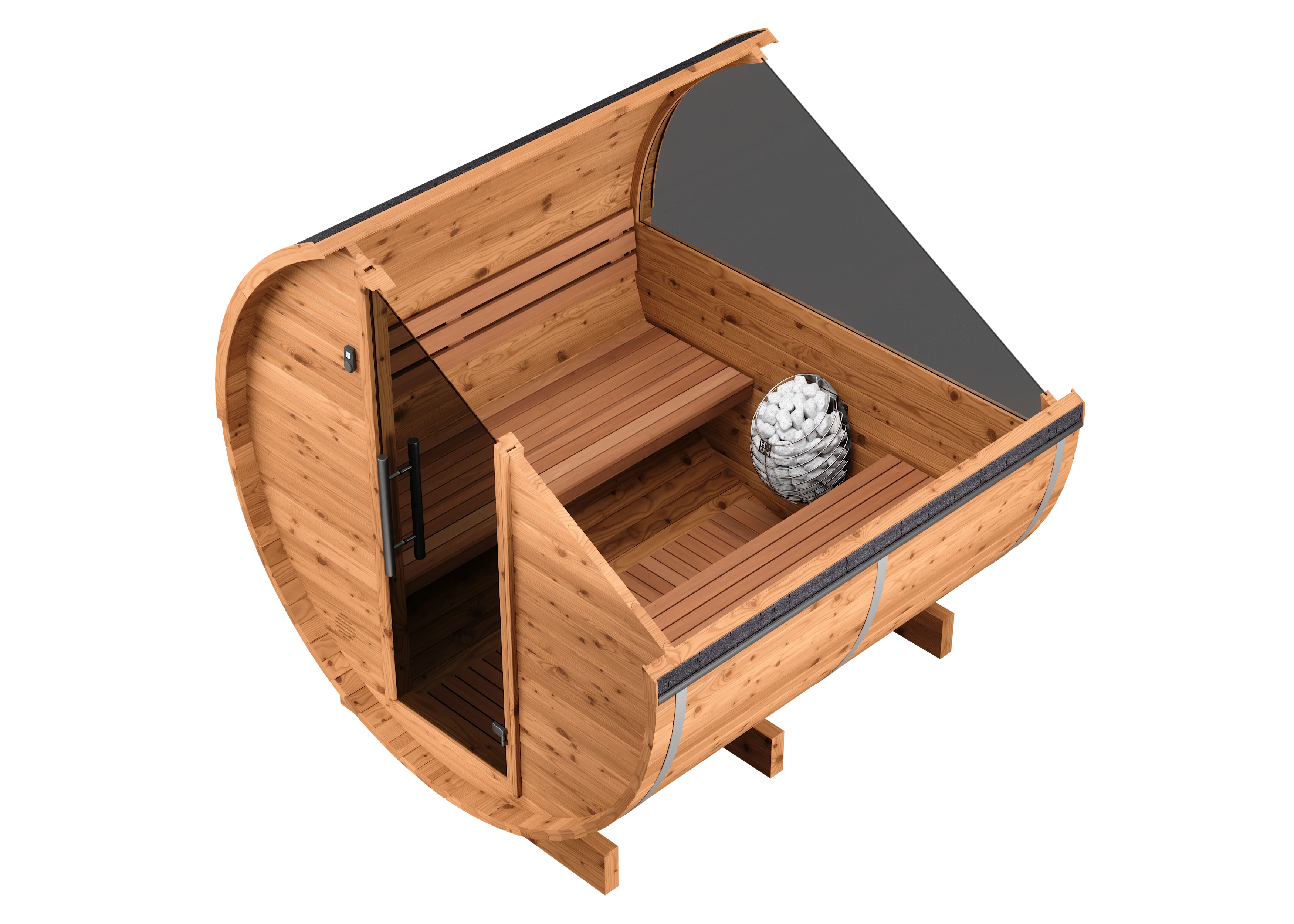 Horizon Traditional Outdoor Barrel Sauna - 6 Person - Image 5