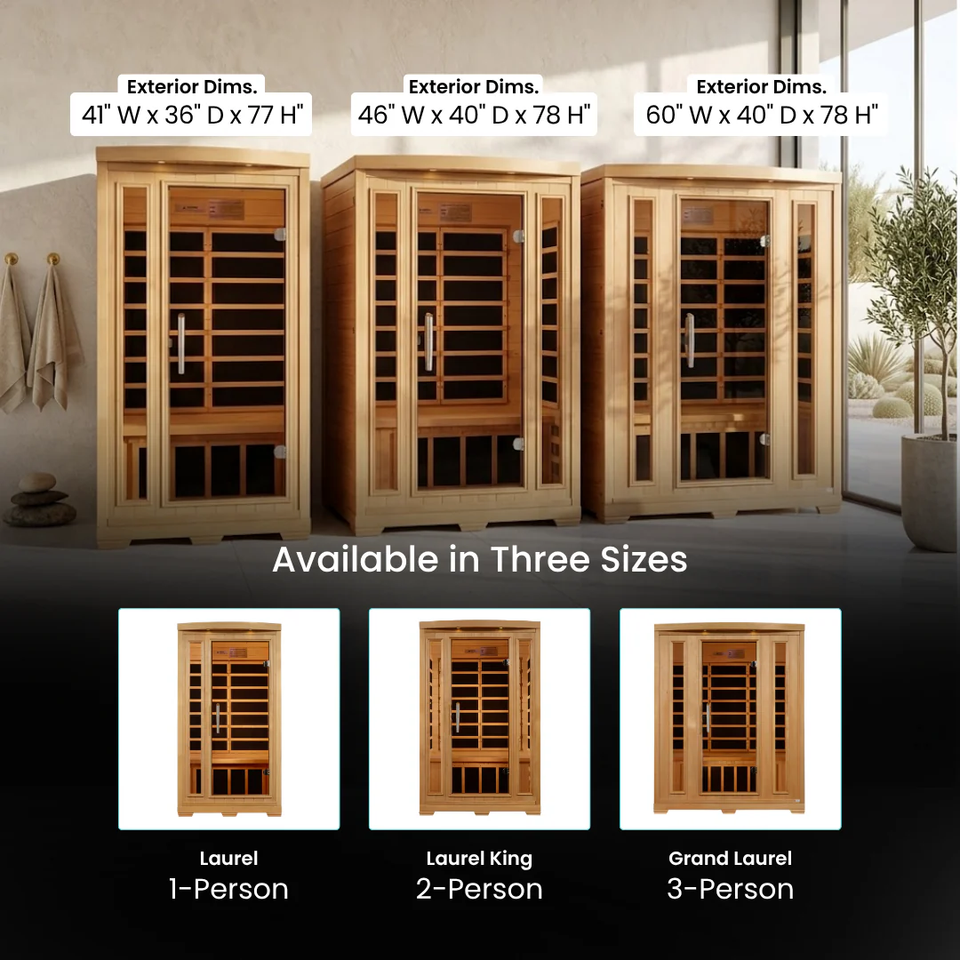 Grand Laurel Far Infrared Indoor Sauna - 3 Person - Image 5