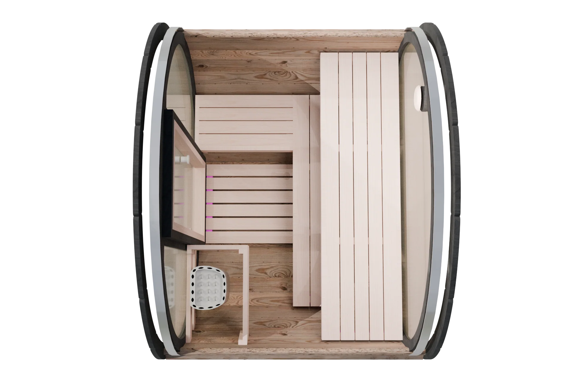 Nordic II Traditional Outdoor Barrel Sauna - 3 Person - Image 12