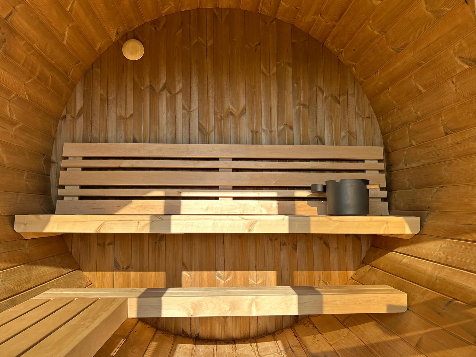 Nordic II Traditional Outdoor Barrel Sauna - 3 Person - Image 14