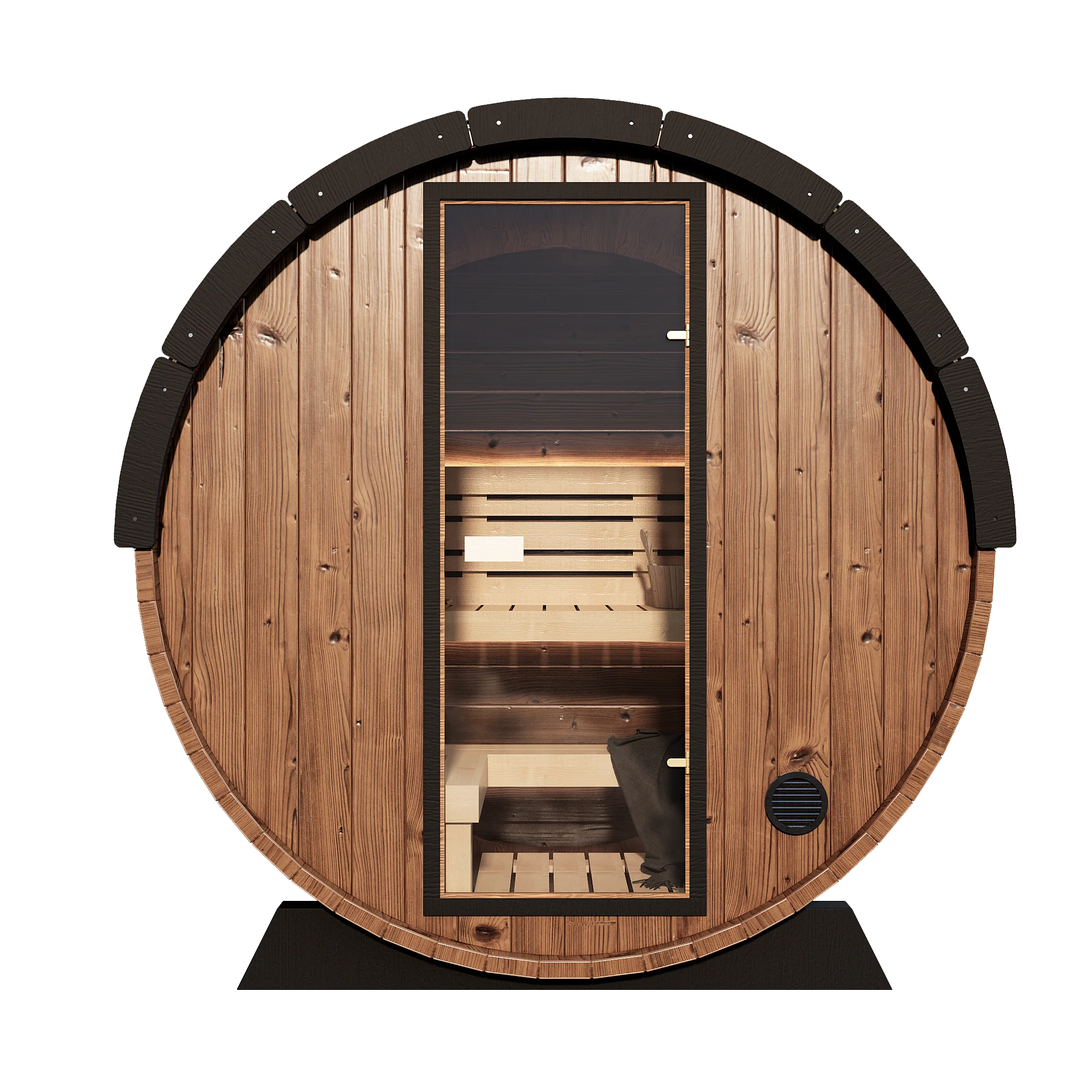Nordic II Traditional Outdoor Barrel Sauna - 3 Person - Image 9