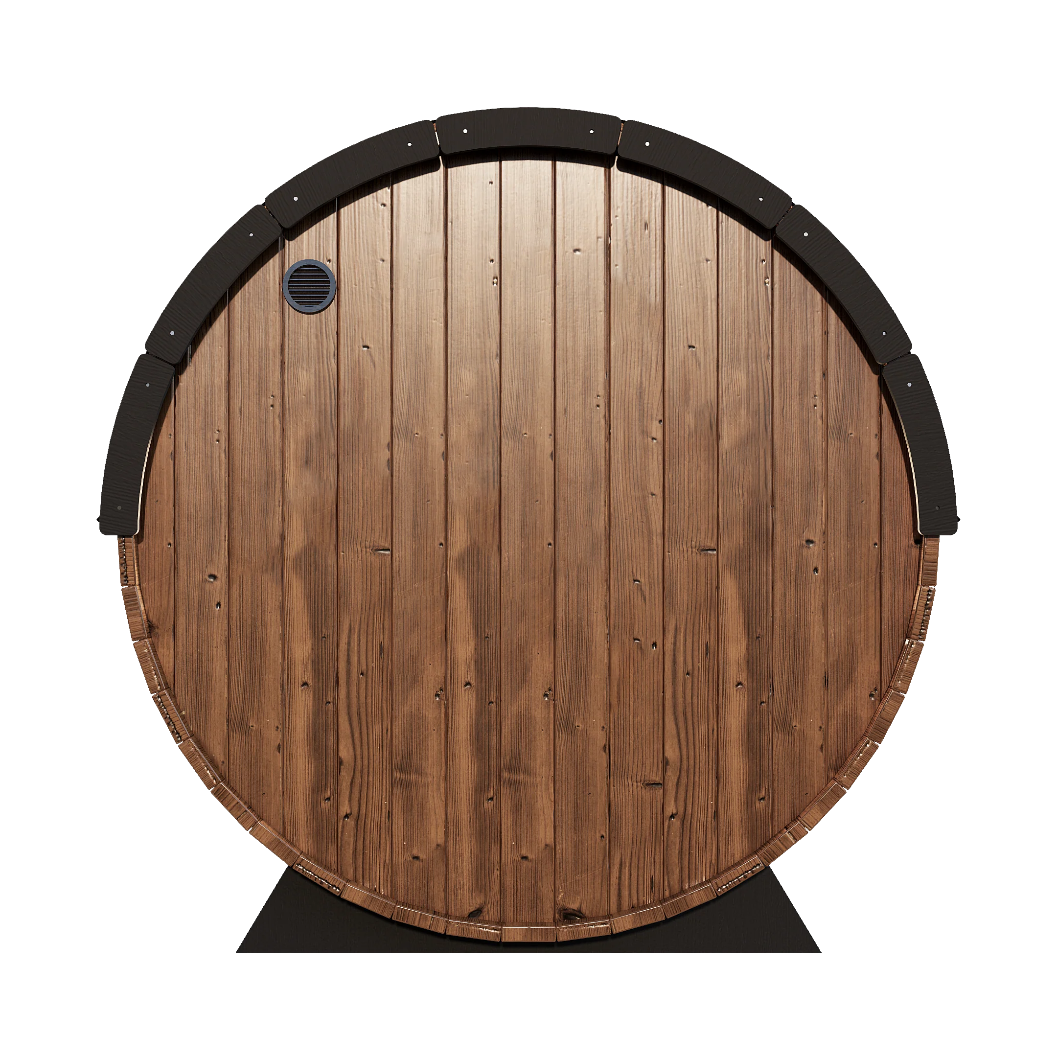 Nordic King Front Glass Traditional Outdoor Barrel Sauna - 4 Person - Image 5