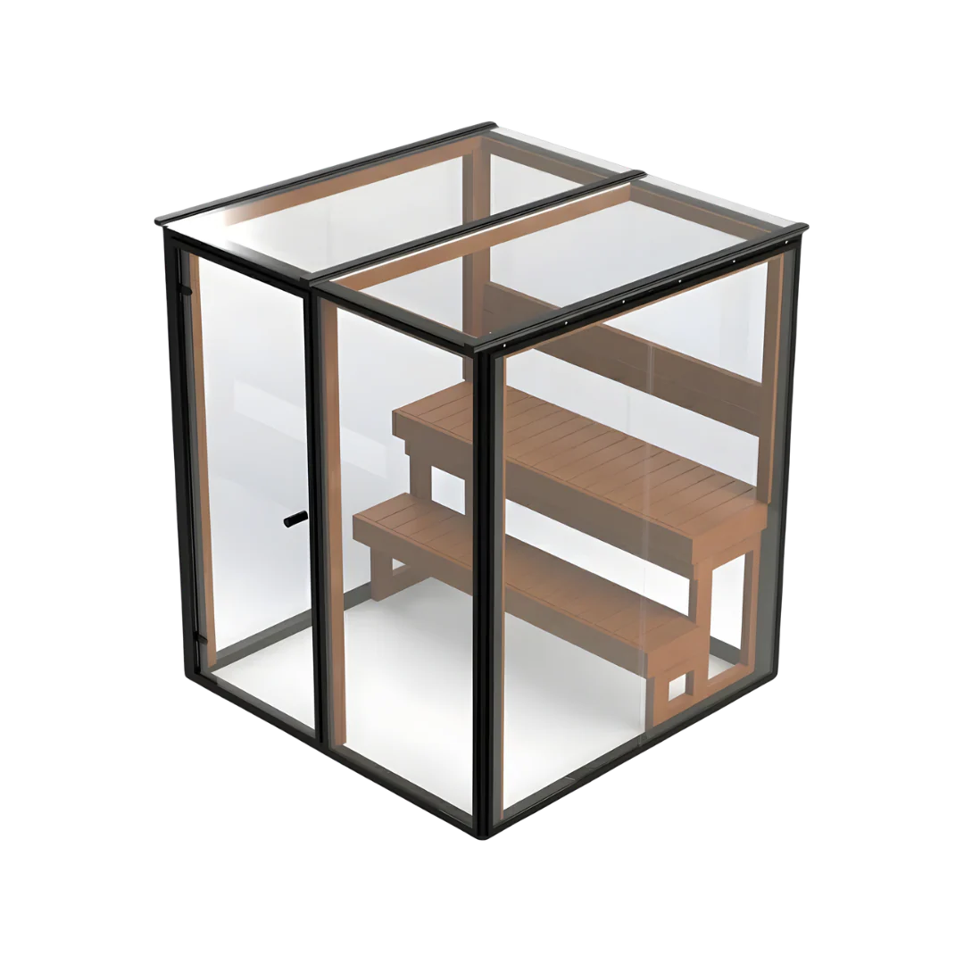 Panorama Glass Traditional Outdoor Luxury Sauna  - 4 Person - Image 10