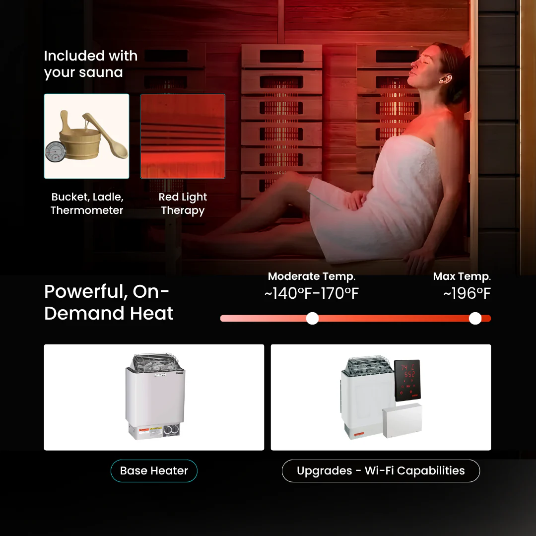 Renew Hybrid Outdoor Sauna - 2 Person - Image 6