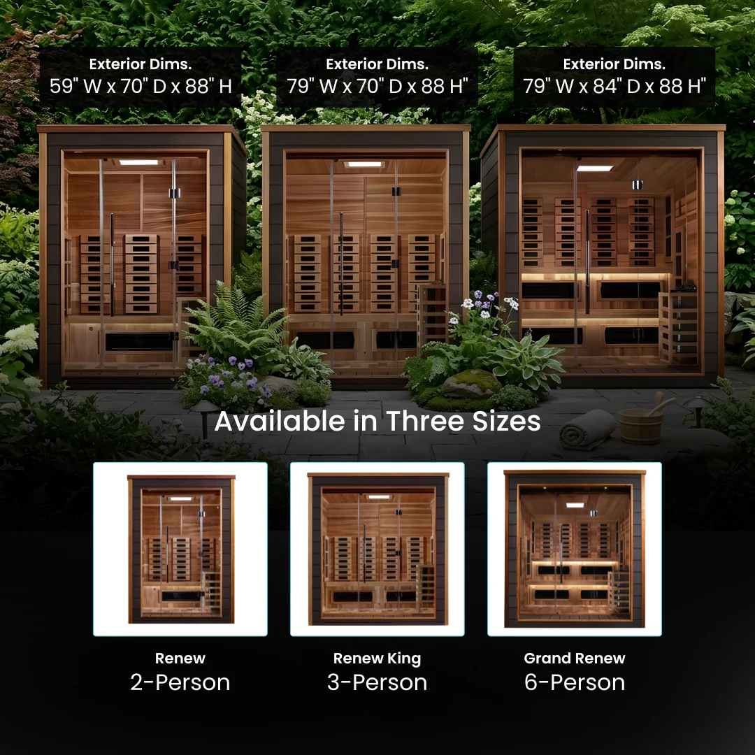 Renew Hybrid Outdoor Sauna - 2 Person - Image 7