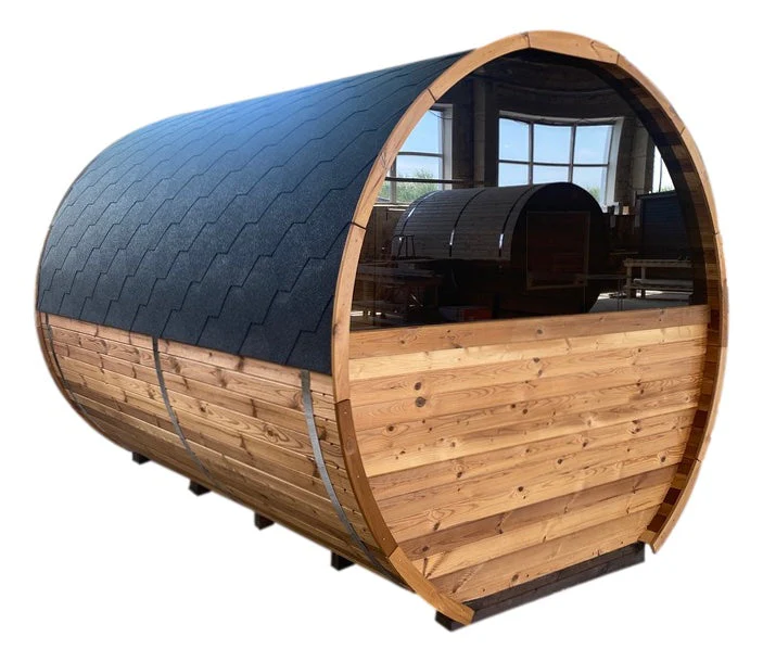 Stellar With Relax Room Traditional Outdoor Barrel Sauna - 6 Person - Image 7